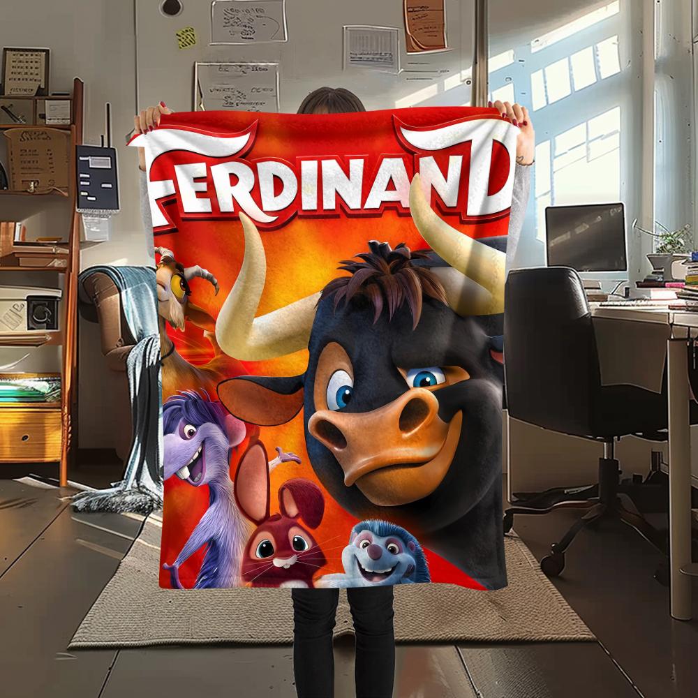 1 st Ferdinand Print Flanellduk, Högkvalitet för Alla Årstider, Heminredning, Värme och Komfort, Perfekt för Julklappar