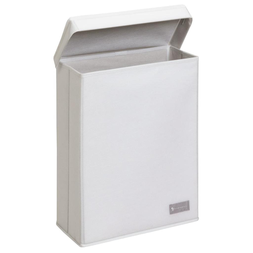 Mayuyam Astro Aufbewahrungsbox, Weiß, Schmal, mit Deckel, Vertikal, Lückenfüllender Aufbewahrungskoffer, Vliesstoff, Pappeinlage, Schlicht, Staubdicht, 860-20