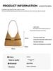 Vintage Suede Hobo Shoulder Bag - Large Capacity, Simple Design for Women