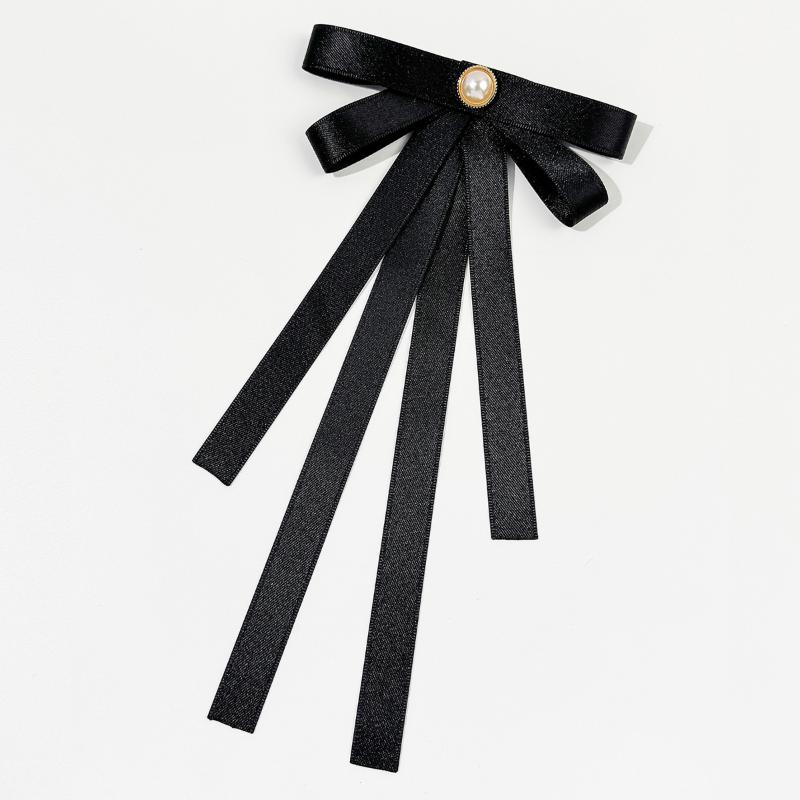 Fashion Black Bowknot Brooches Women Shirt Collar Pins Wedding Party Necktie Jewelry Accessories