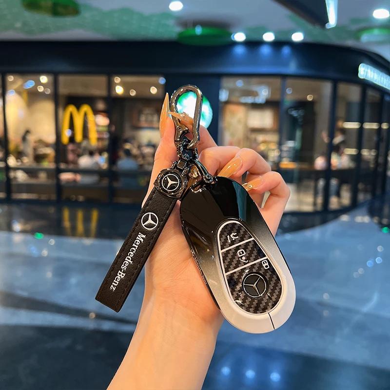 Car Key Case Fob Cover Holder Protect For Mercedes Benz 2022 C S Class W206 W223 S350 C260 C300 S400 S450 S500 ZK9