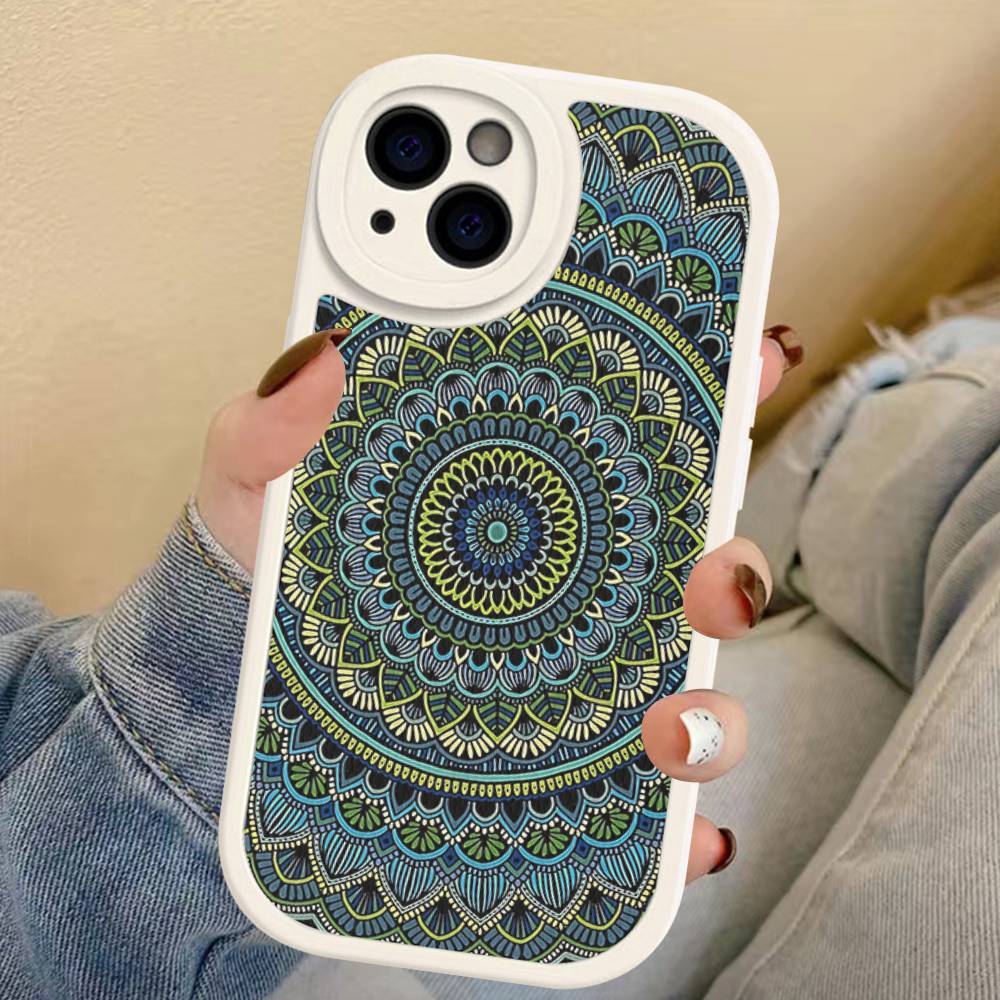 Indian Pattern Mandala Leather Phone Case For IPhone 15 14 13 Pro Max 12 11 16 Plus Phone Cover