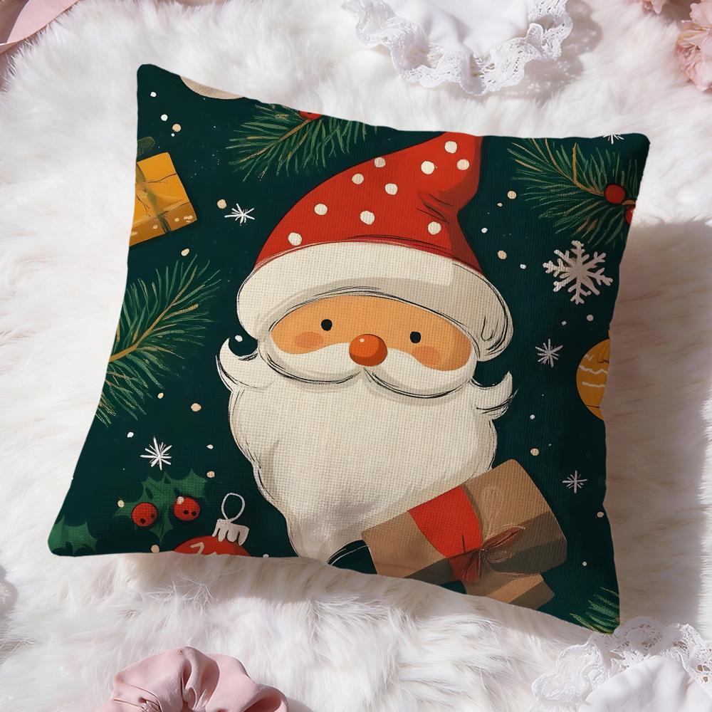 Christmas Cushion Cover Premium Comfort Reversible Pillow Cove -Two In One Design for Any Room & Car Interior