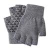 Warm Half Finger Gloves Non-slip Skiing Gloves New Driving Mittens  Unisex