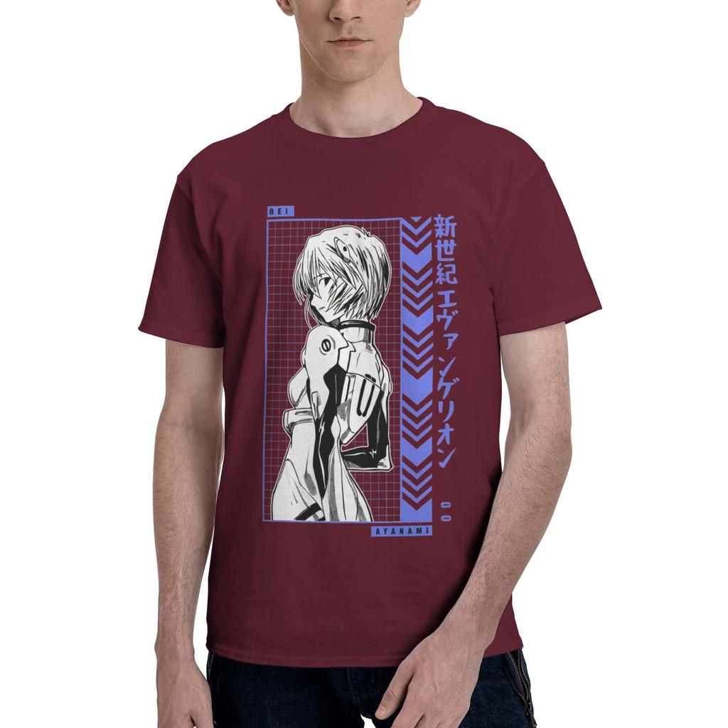 Rei Cool BG Mens T Shirts EVA Cool Tees Short Sleeve Crew Neck Pure Cotton Birthday Present Clothes TShirt