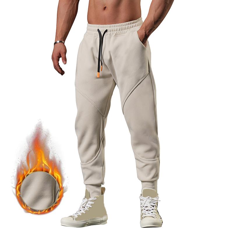 الرجال فضفاض الرباط قيعان السراويل المستقيمة أقدام مجمعة الرجال بانت Sweatpants بلون