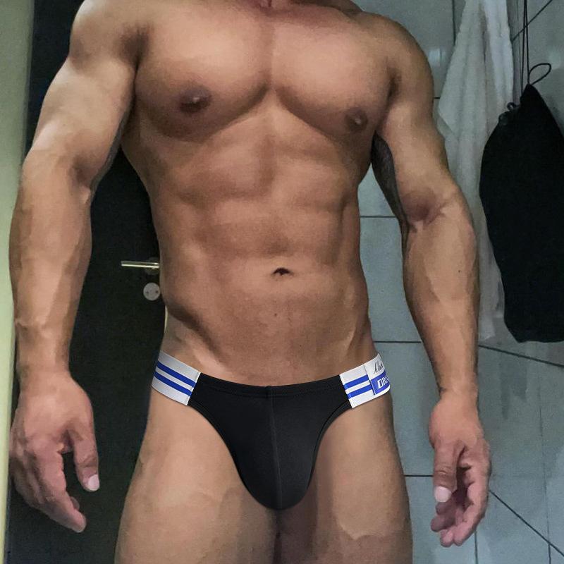 Low Waist High Fork Men's Briefs, Hip Raise Man Underwear, Comfortable Cotton Underpants