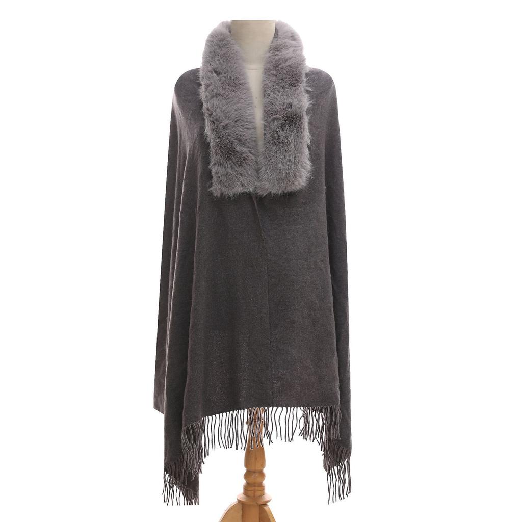 Damen Winter Strickschal, Lockerer und Warmer Umhang