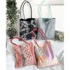 Spring New Korean Style Floral Double-Sided Shoulder Bag for Women Fresh Travel Canvas Tote Handbag