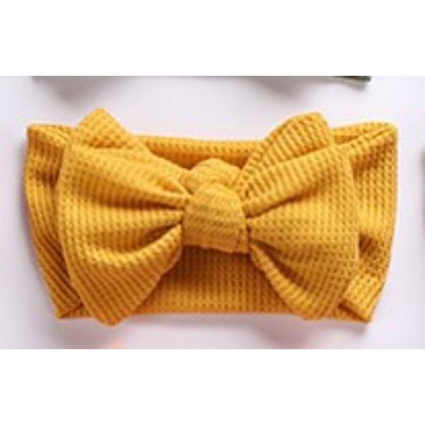 Doppellagiges großes Schleifen-Baby-Stirnband Neugeborene Baby-Mädchen Kinder Kopfschmuck Gestricktes Kinder-Haarband Turban Kopfbedeckung Haar-Accessoires