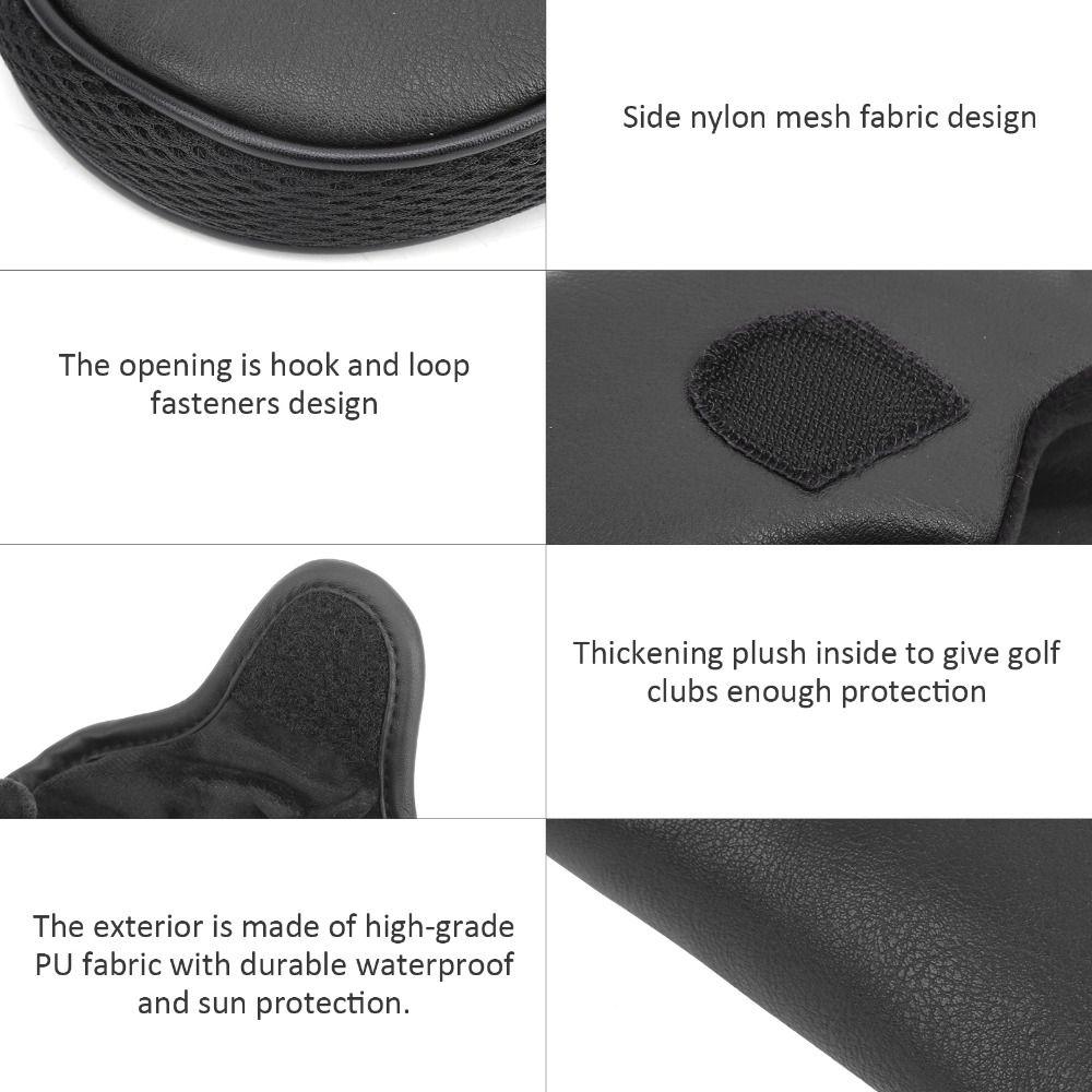 Black Mallet Putter Cover White Putter Headcover Cover Golf Putter Cover  Golf Equipment Safety