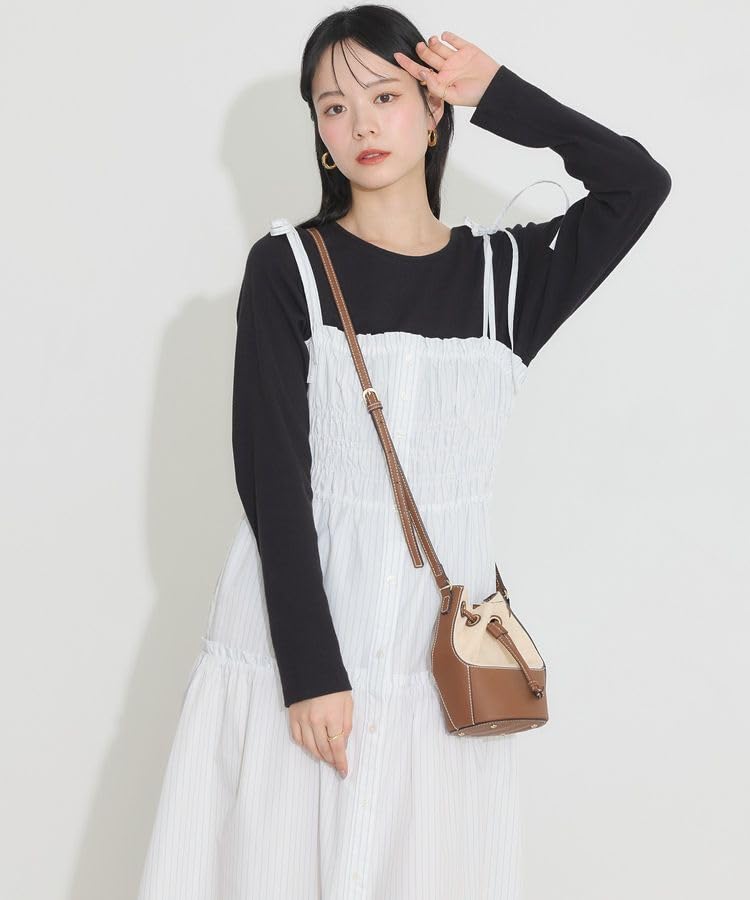 Music Casual Gathered Tiered White [Earth & Ecology] Dress, Camidore, Women's,