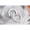925 Sterling Silver Earrings Luxury 10mm Circle Zircon Hoop Earring for Grils Woman Wedding Party Jewelry Gifts
