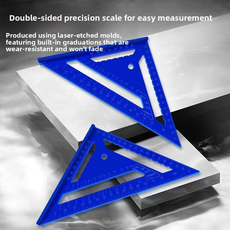 Tempered Plastic High Precision Multi Angle Ruler 90 Degree Right Angle Gauge 45 Degree Thickened Woodworking Measuring Tool