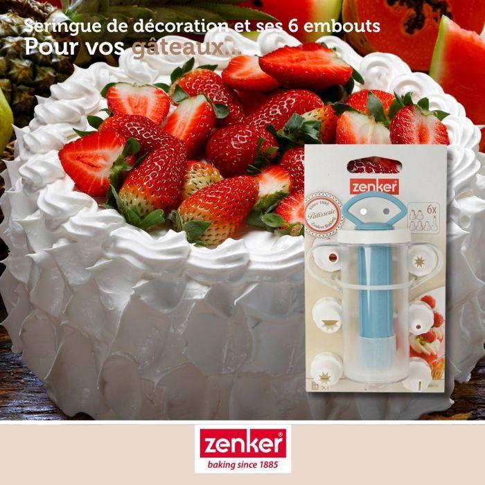 Seringue De Décoration De Gâteau - Zenker - 42803 - 6 Embouts - Plastique - Cake Design Facile
