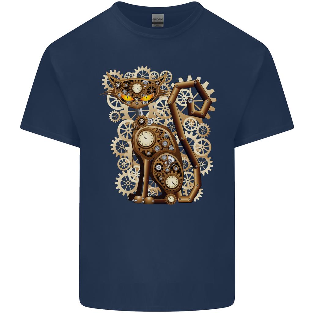 Steampunk Cat Unisexs Light Cotton TShirt