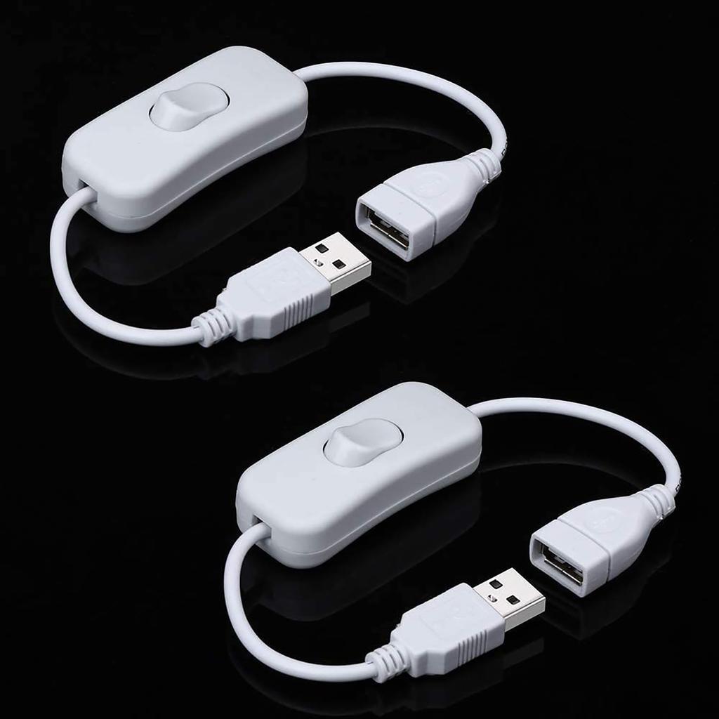 2PCS Table Lamp 303 Switch Cord Night Light Control Switch Pushbutton Cord Extension Cord Inline Rocker Switch for Driving Recorder Power Cord USB