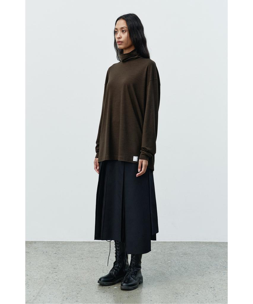 RECODE Unbalanced Pleats Skirt Rqkaa25593Bkx