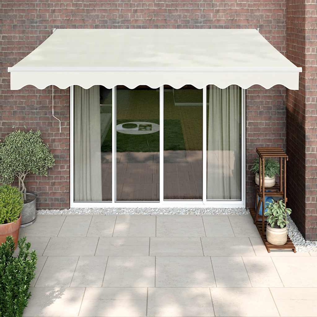 Retractable Cream Awnings 3x2.5 m Fabric and Aluminum