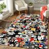 1Pc Abstract Art Collage Rug, Office Carpet Indoor Outdoor Doormat, Non-Slip Soft, Living Room, Christmas Halloween Gift. M92882