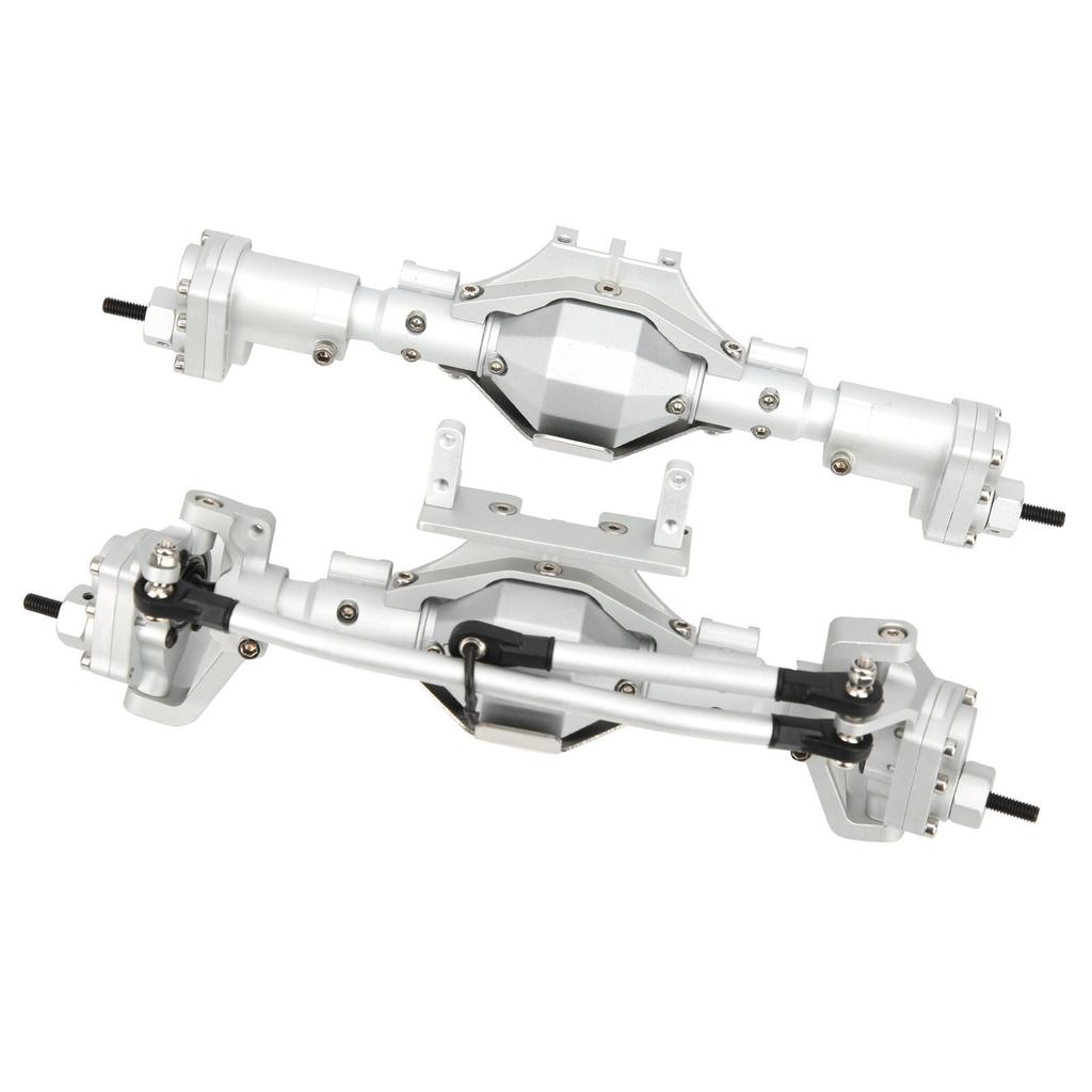 Front Rear Axle Upgrade Parts Fit for SCX10 II 90046 90047 1 10 Axial RC Car ModelSilver