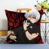 TTokyo Ghoul Cushion Cover Washable Linen Pillowcase Soft  for Sofa Bed Cozy Home Room Decor