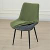 1/4pcs Solid Color Chair Covers Jacquard Curved Dining Chair Slipcovers Home Elastic Chair Seat Protector for Wedding Banquet
