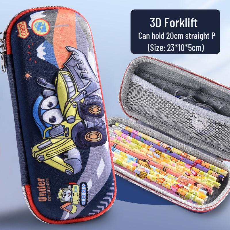 3D Large Capacity EVA Pencil Case for Kids - Multifunctional Storage Bag for Boys and Girls