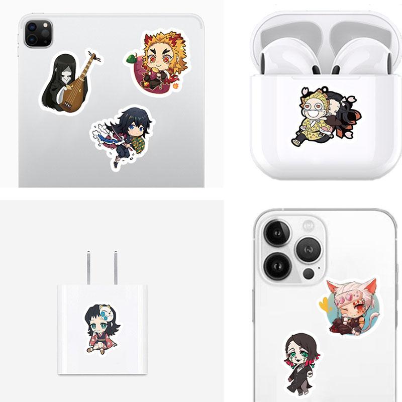 50Pcs Various Demon Slayer Graffiti Sticker Anime Waterproof Decals Stickersr For Water Cup Ipad Phone Laptop Scrapbook Kids Toy