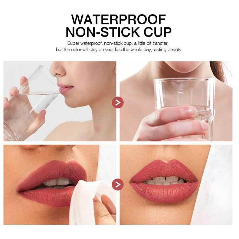 Sandwich Lipstick Pearlescent Long Lasting Waterproof Glitter Lipstick Shimmer Pearlescent Shiny Metallic Pink Lip Gloss Lip Glaze