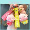 Authentic Red Nose Pig Keychain For Women Cute Creative Car Key Holder Bag Charm