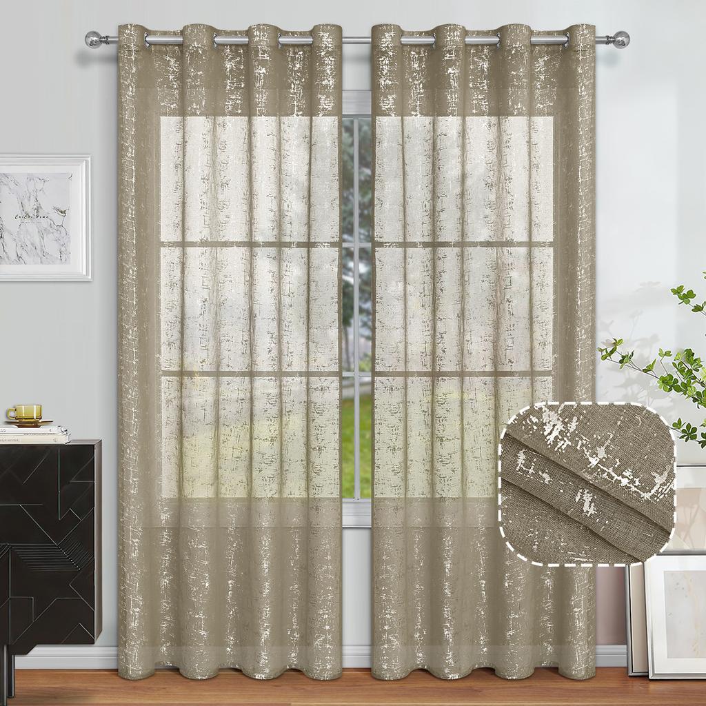 2025New Curtains Semi-Shading Window Screen Hot Silver Window Screen Bedroom Living Room Balcony Curtains