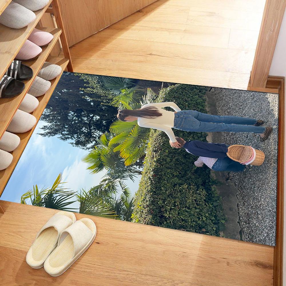 Customize Photos Personalized image Area Rug Suitable for Kitchen Balcony Entryway Game Room Anti-slip Rug Anime Office Decor Best for Christmas