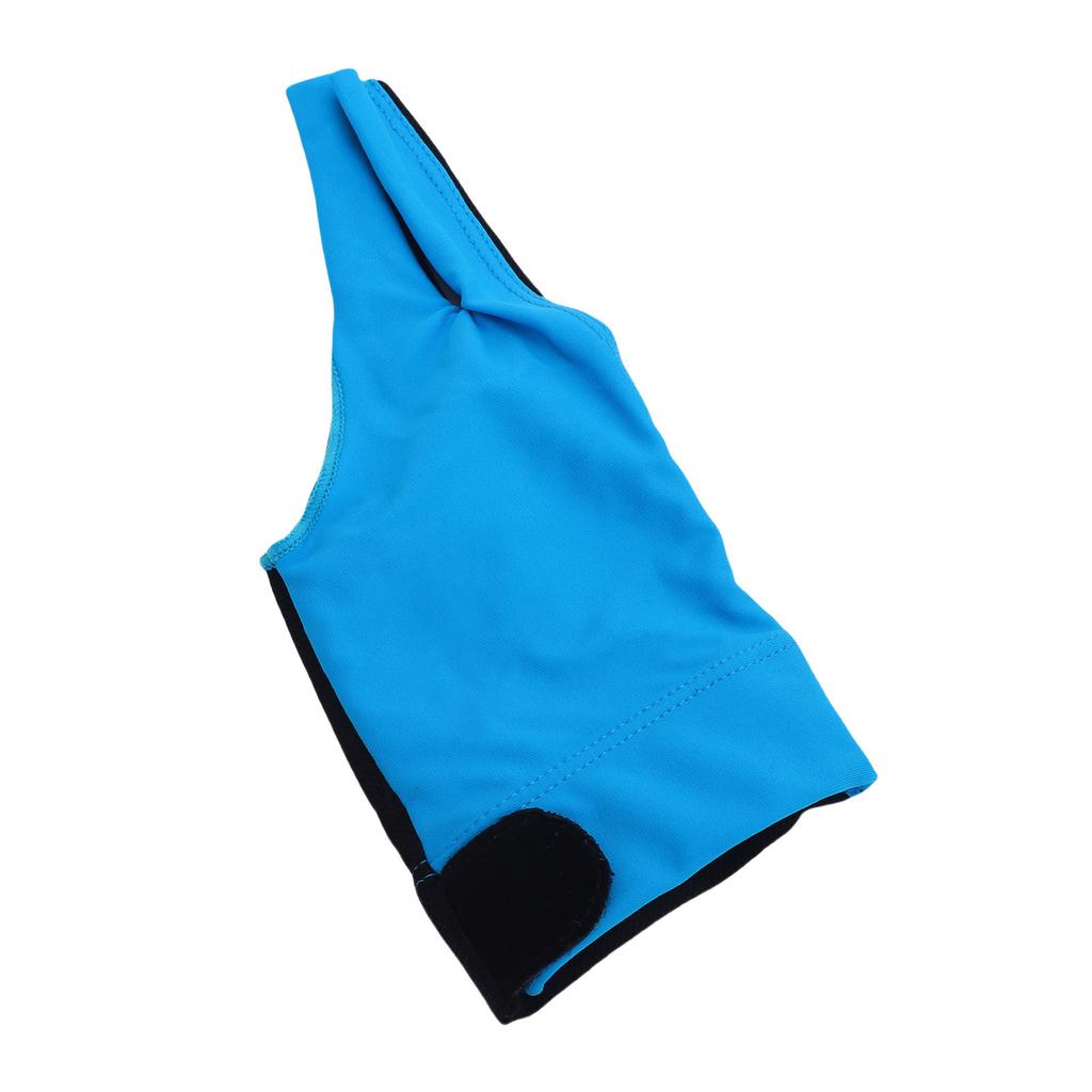 Professional Billiard Glove Breathable Left Hand 3 Finger Pool Glove for Competition Training Blue