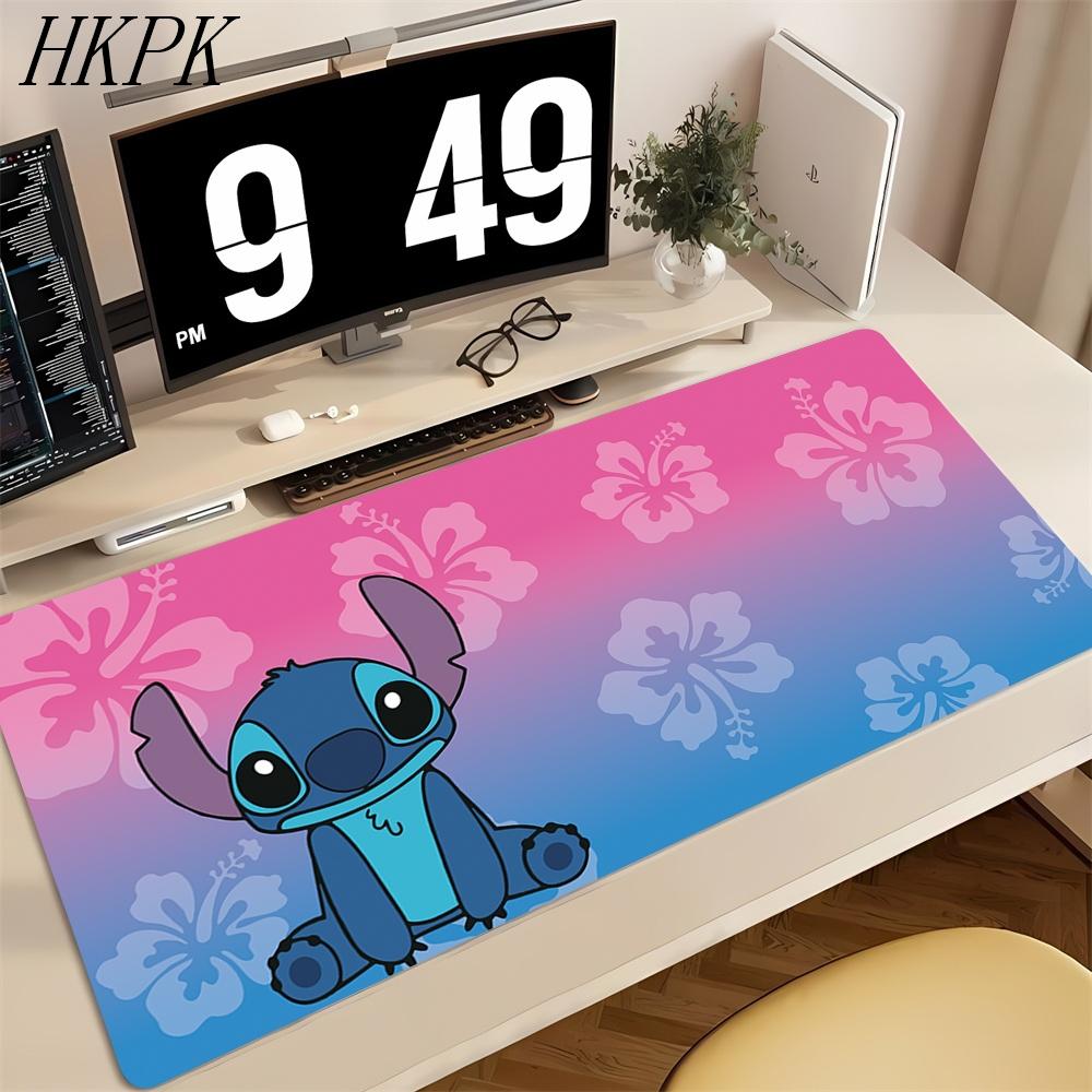 Anime Stitch Large Mouse Pad Home Computer Cartoon Gaming Accessories Keyboard Mousepad Laptop Kawaii Forest Desk Mat Xcm