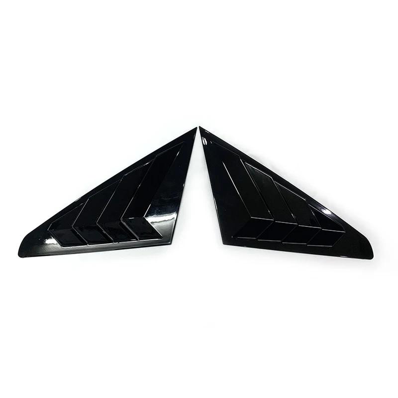 Glossy Black Car Rear Louver Window Side Shutter Cover For MG5 Trim Sticker Vent Scoop ABS