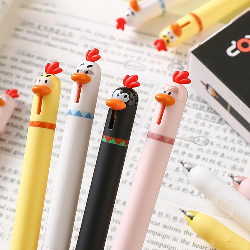 Roztomilé kuřátko Kreativní Vtipné Uvolnění stresu Stisknutí Neutrální pero Ins Vysoká Krása Student Černý pero