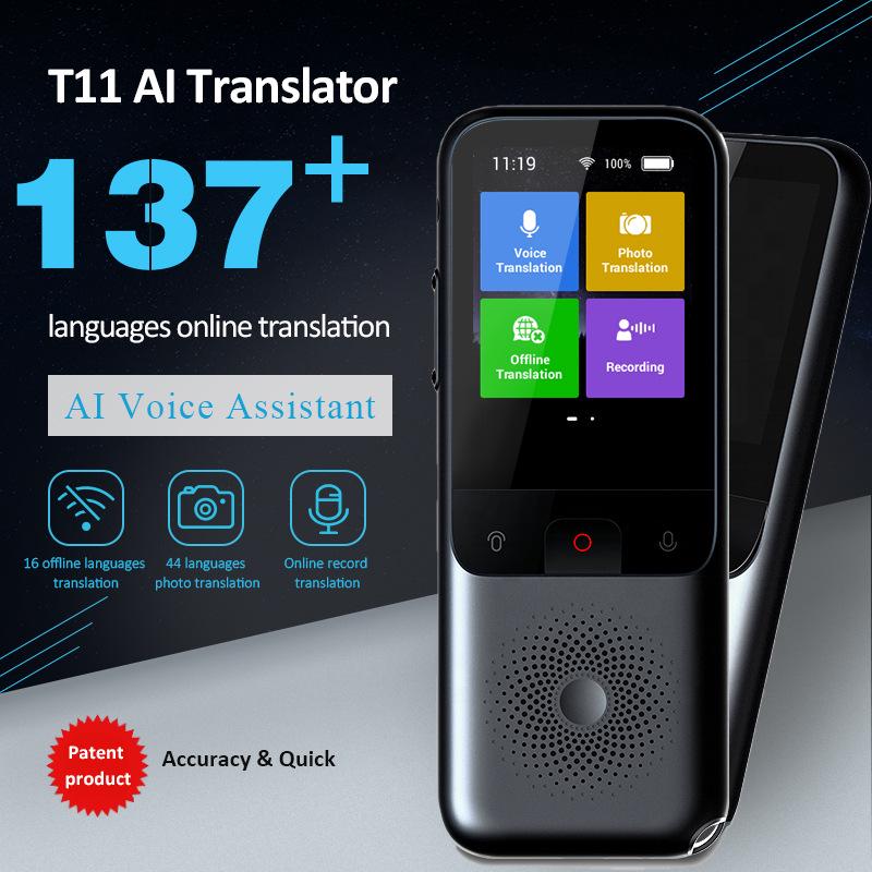 T11 AI Language Translator: Smart Voice Recording & Photo Translation with WiFi.
