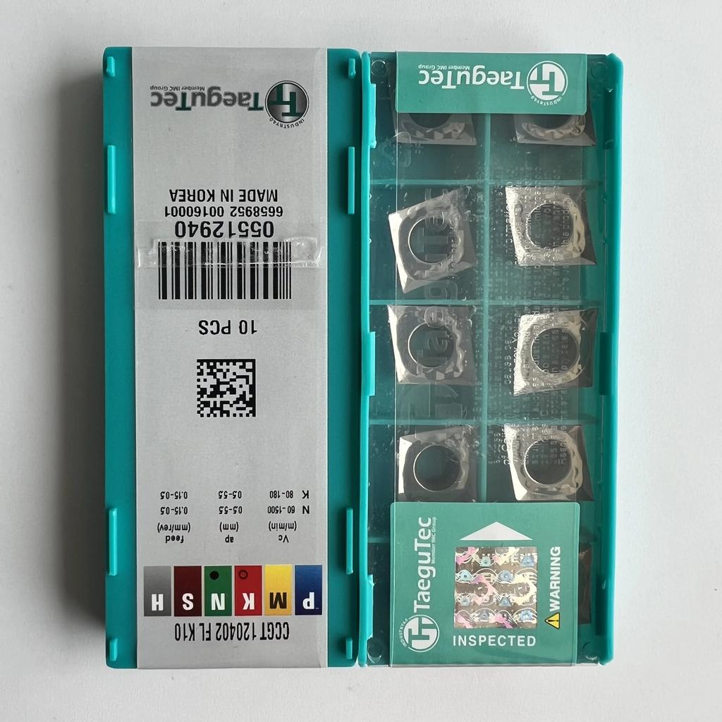 TaeguTec / CCGT120402FL K10 /Original blade Carbide CNC Blade 10 PCS