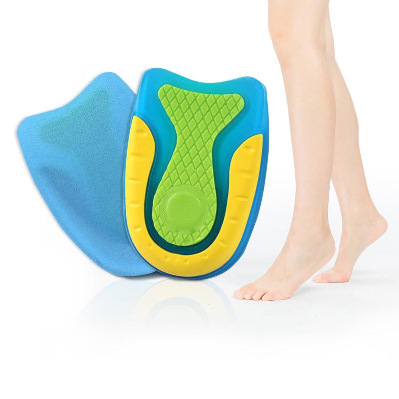 Unisex High-Elastic Shock-Absorbing Heel Pad for Plantar Pain Relief - Three-Color Sports Running Insert
