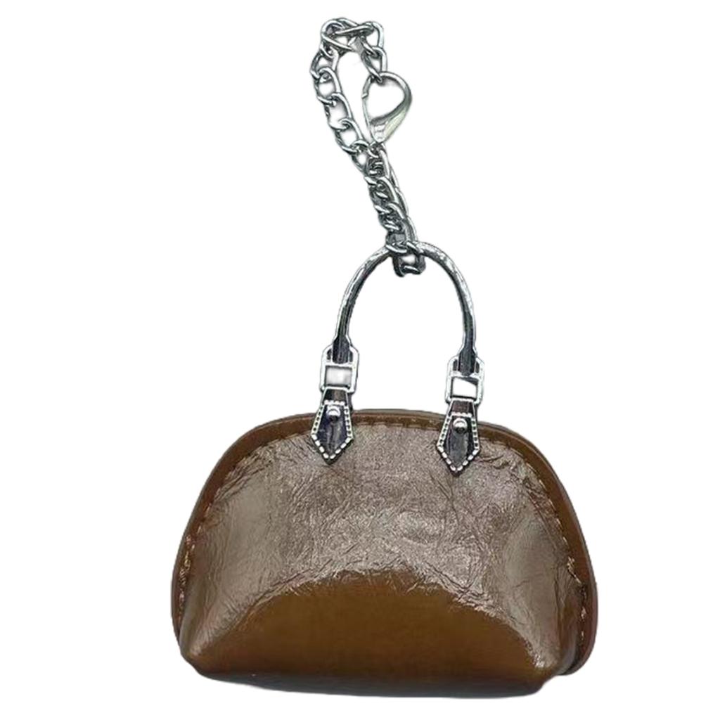 Adorable Leather Keychain Hanging Ornament Car Key Holder for Kids and Adults Handbag Bag Charm Practical Ornament