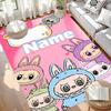 Custom Name Personalized Labubu Print Carpet, Versatile Home Decor Rug, for Playroom, Apartment, Balcony, Entryway, Hallway Gift