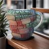 Painted Book Mug, Colored Glass Book Coffee Mug, Novelty Colorful Acrylic Books Shaped Coffee Cup Gifts For Book Lovers Readers Librarians