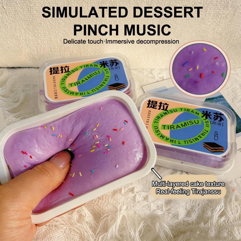 Squishy Simulated Ice Cream Cake Stress Relief Fidget Toy Slow Rising Soft Texture Sensory Toy for Kids Holiday Gift Adults