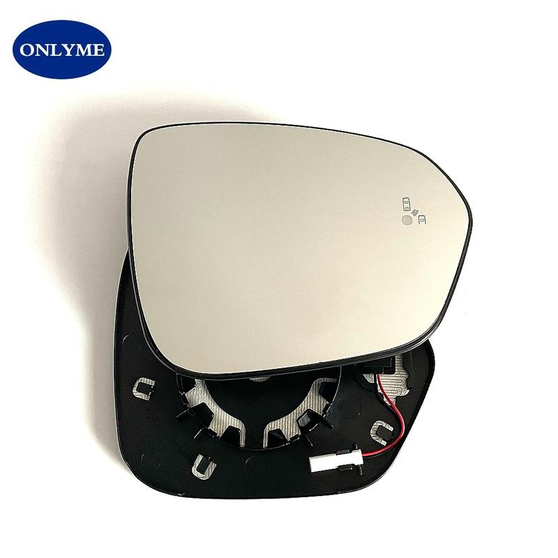 Car high quality convex heated side mirror glass with blind spot warning light for  Dacia Duster 2018 left