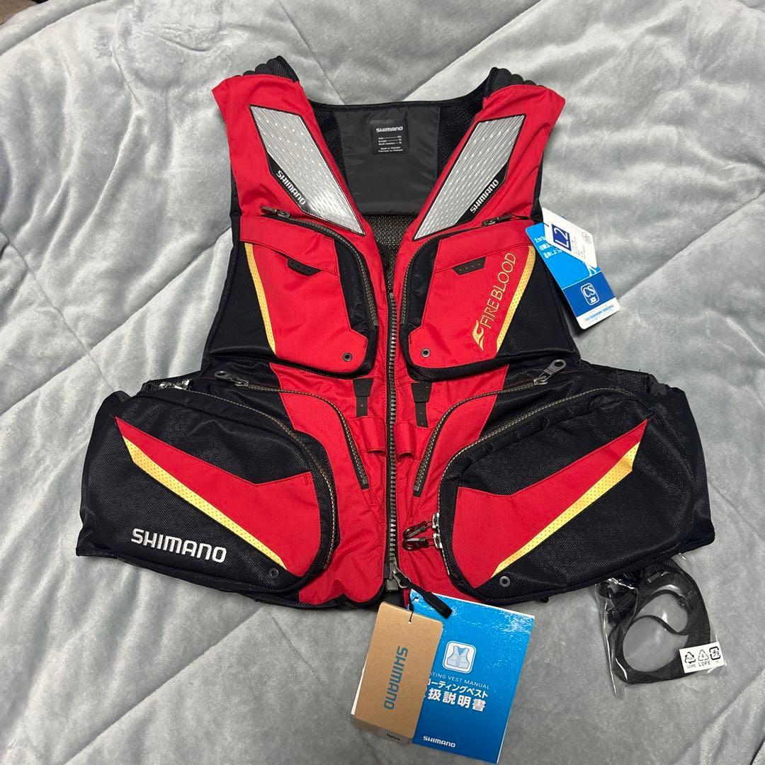 Used SHIMANO Limited Pro Floating Vest 2XL Blood Red