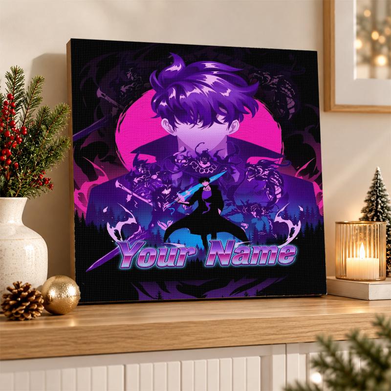 Solo Leveling Custom Name Text 5D Diamond Painting Kit DIY Full Drill Diamond Art Decoration