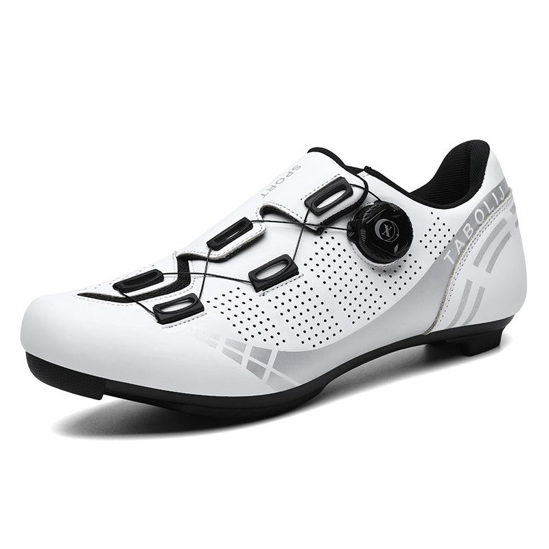 New cycling shoes with locks Double buckle lock shoes Men's and women's road cycling power shoes Hard sole Mountain cycling Rubber sole