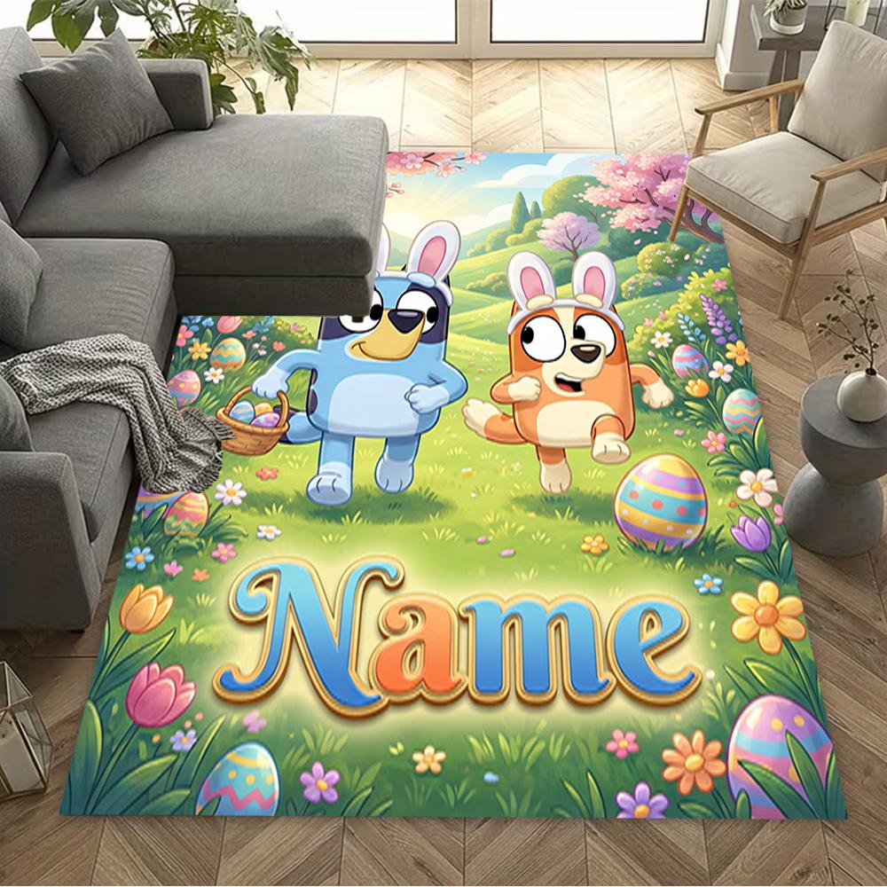 Easter Adventure Customized Name Carpet Suitable for Study room Balcony Game Room Hallway Anti-slip Rug Office home decor
