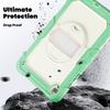 Contrast Color Rotating Stand Case with Strap for Samsung Tab A9 Plus X115